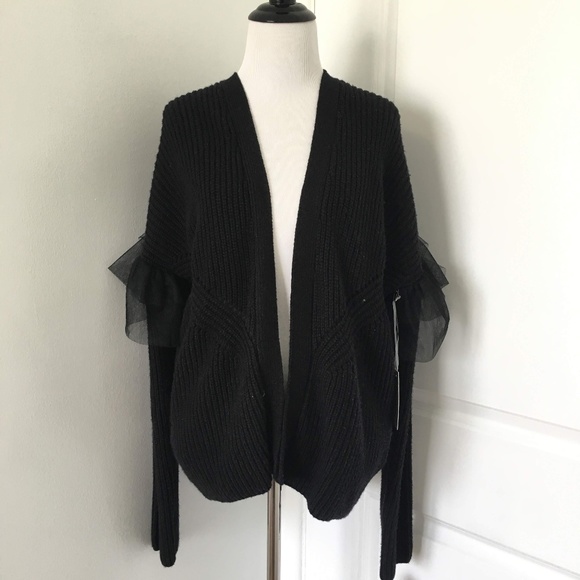 Anthropologie Sweaters - Chelsea 28 Tulle Sleeve Cardigan